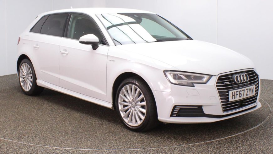 Used 2017 WHITE AUDI A3 Hatchback 1.4 SPORTBACK E-TRON 5d AUTO 101 BHP HYBRID ELECTRIC (reg. 2017-09-22) for sale in Stockport