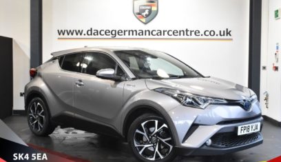 Used 2018 SILVER TOYOTA CHR Hatchback 1.8 DESIGN 5d 122 BHP HYBRID ELECTRIC (reg. 2018-08-10) for sale in Stockport